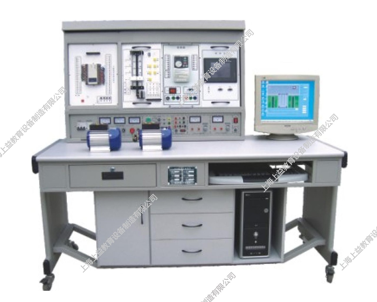 SYPLC-104C网络型PLC可编程控制器/变频调速/电气控制及微机接口综合实验装置（PLC、变频器、触摸屏、电气控制、微机接口）