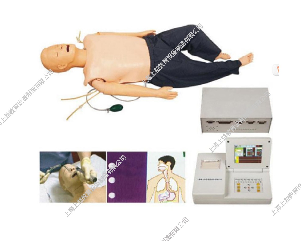 EM9121	高级多功能急救训练模拟人（心肺复苏CPR与气管插管综合功能）